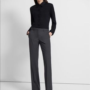 Theory fitted Jersey cotton shirt, Medium Black $150